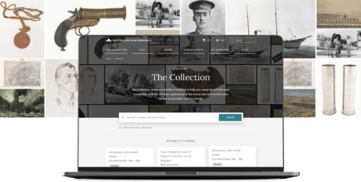 Australian War Memorial website collection page
