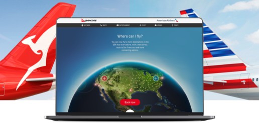 Qantas American Airlines partnership homepage